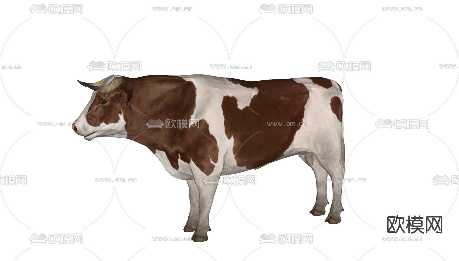 养殖场大奶牛3d模型下载（渲染图1）