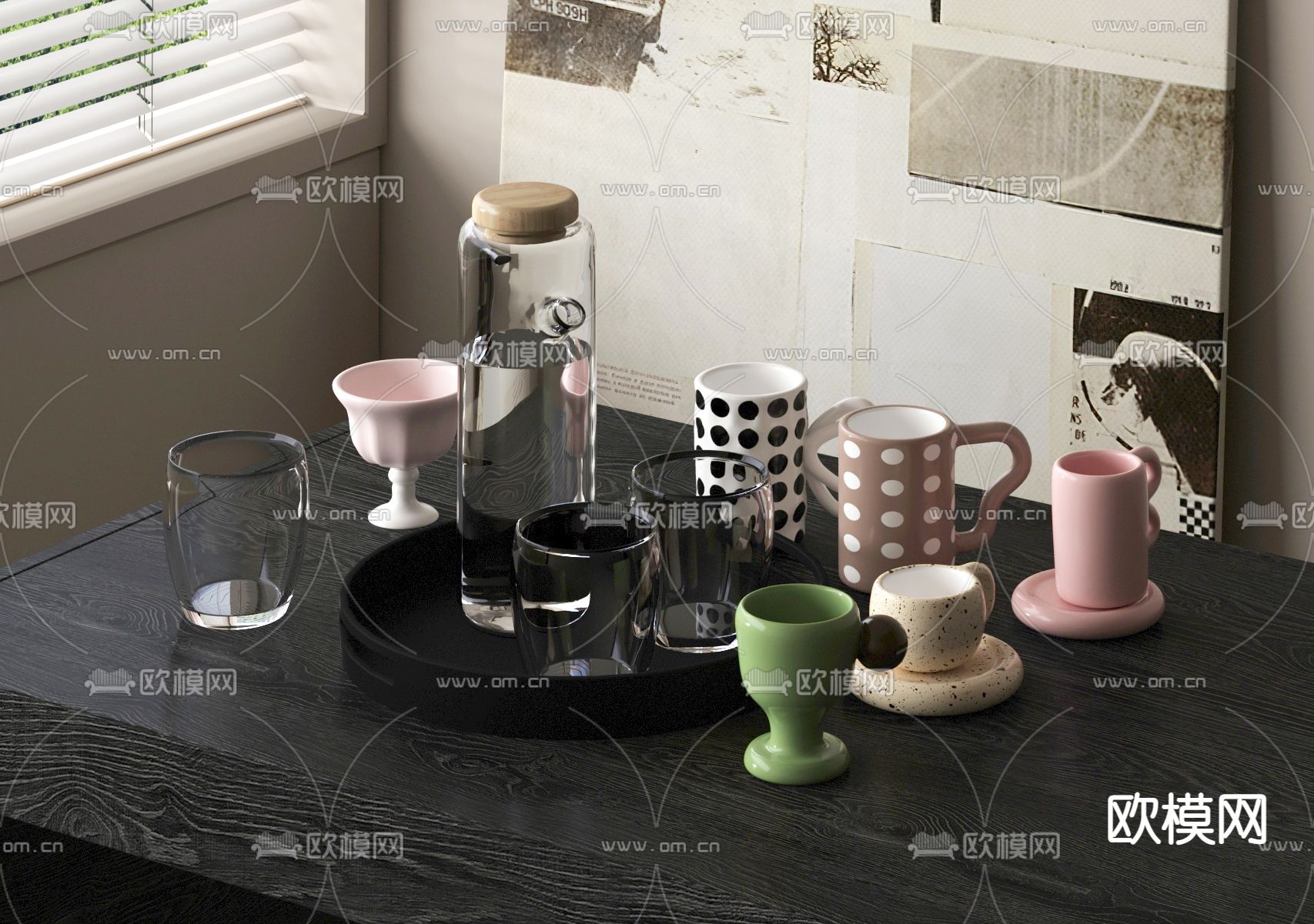 杯子 马克杯 杯具su模型下载（渲染图2）