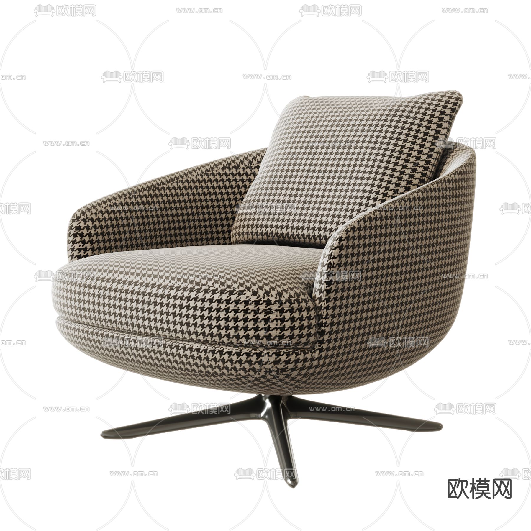 Minotti 休闲沙发椅 布艺沙发椅 单人椅3d模型下载（渲染图2）