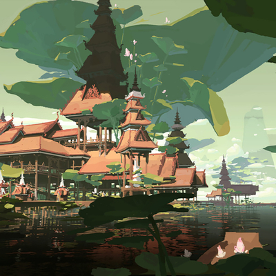  建筑装饰画 卡通画贴图 