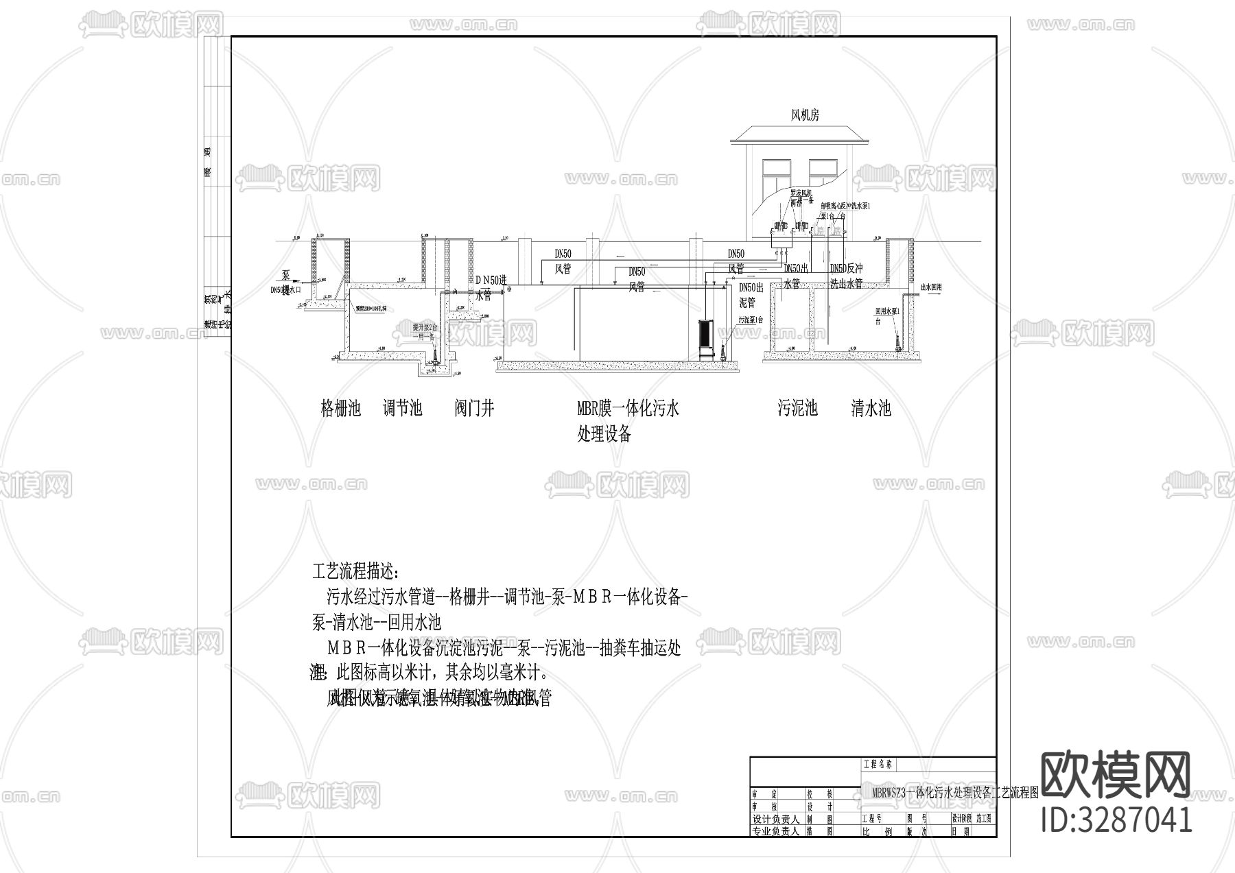 一体化污水泵站施工图下载
