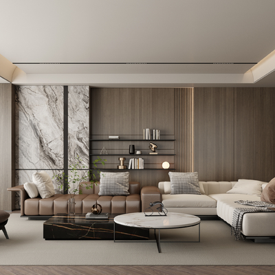  Minotti客厅 组合沙发su模型 