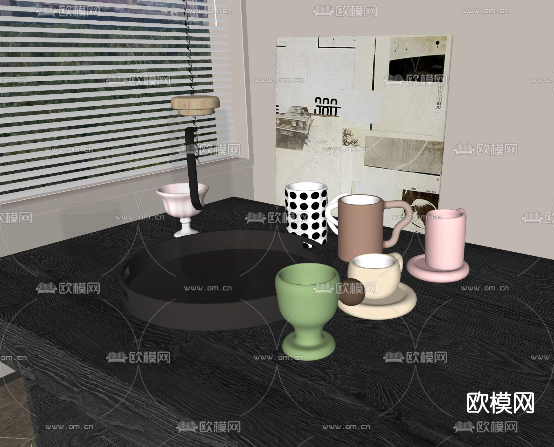 杯子 马克杯 杯具su模型下载（渲染图1）