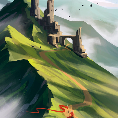  卡通游戏 风景装饰画贴图 