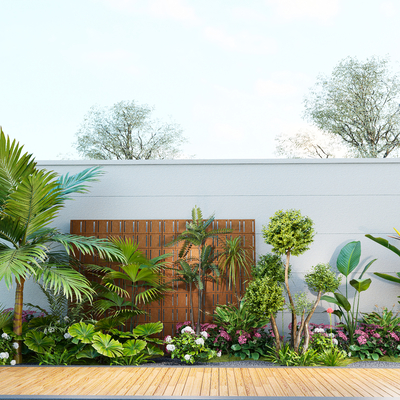  景观小品 园林景观 植物造景 植物堆su模型 