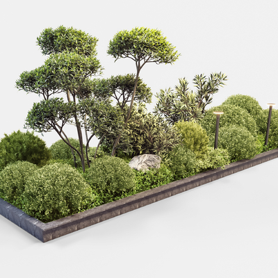  植物堆 灌木 花坛su模型 