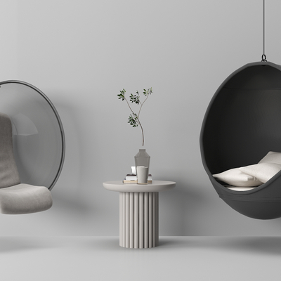  现代摇篮椅 秋千椅su模型 