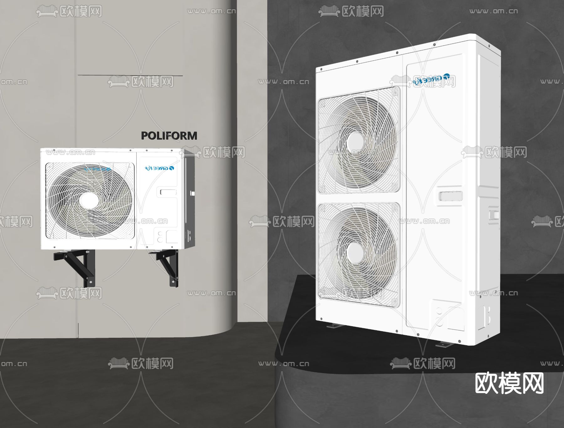 空调 外挂空调su模型下载（渲染图1）