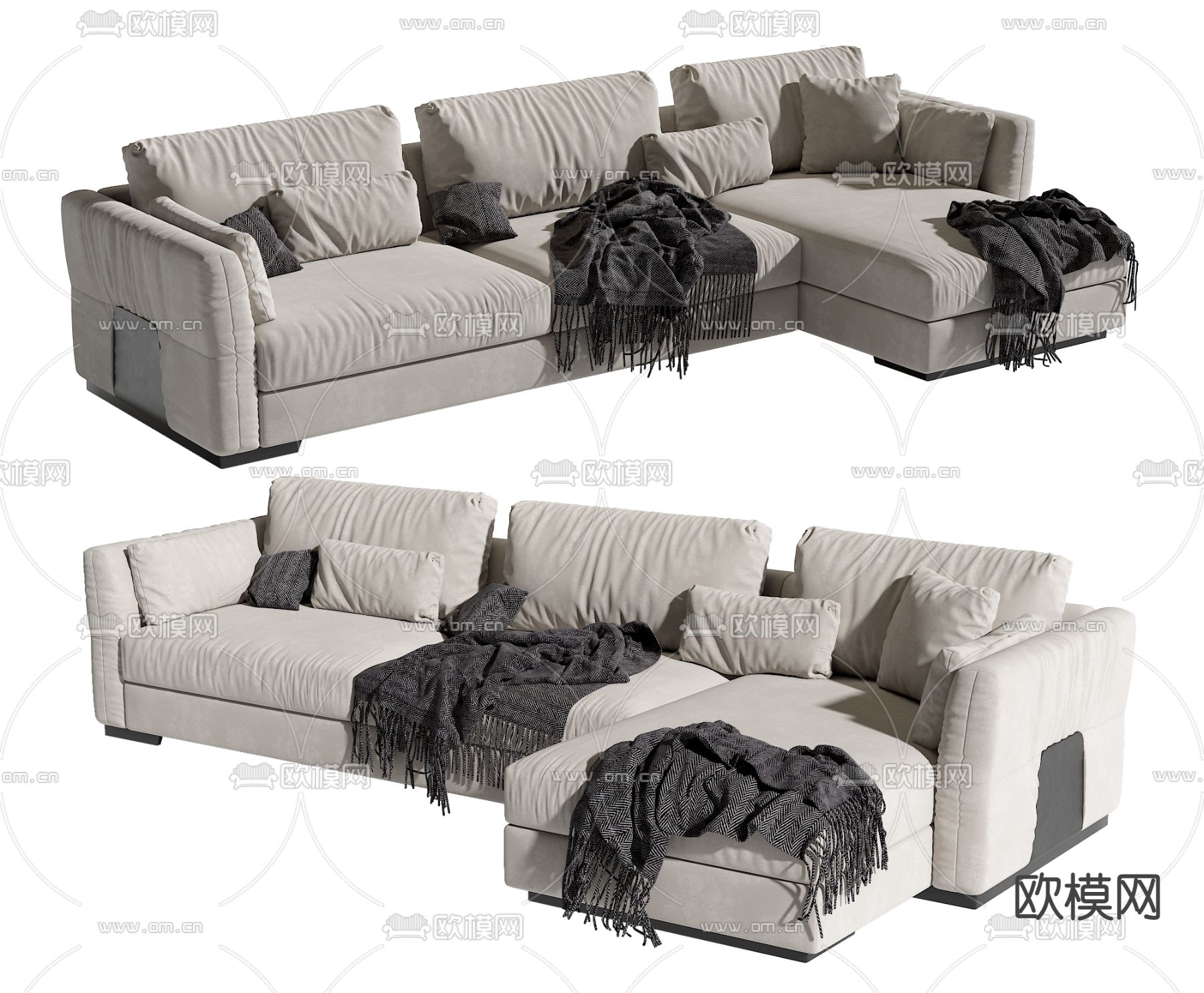 Minotti 多人沙发3d模型下载