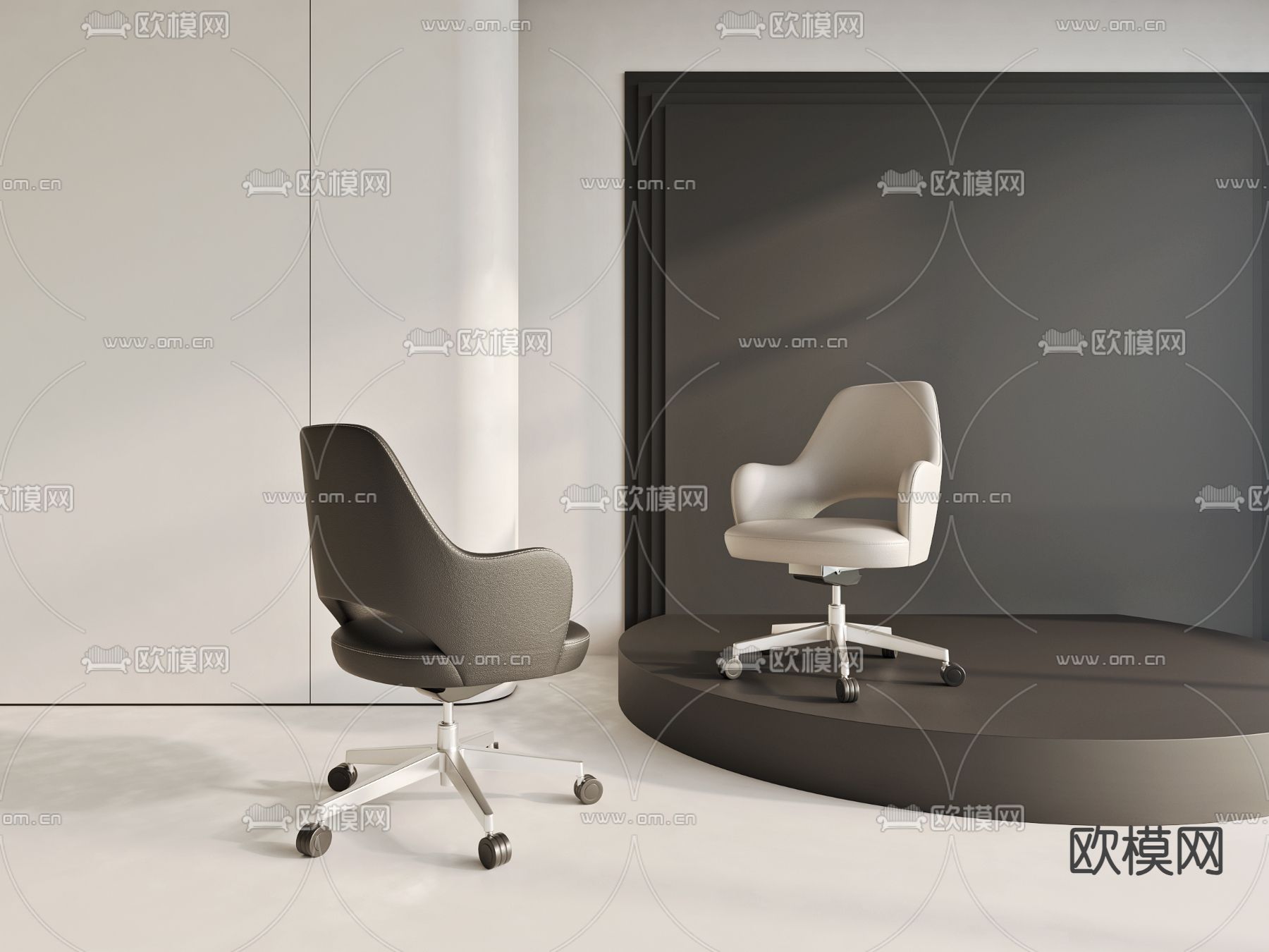 现代办公椅3d模型下载