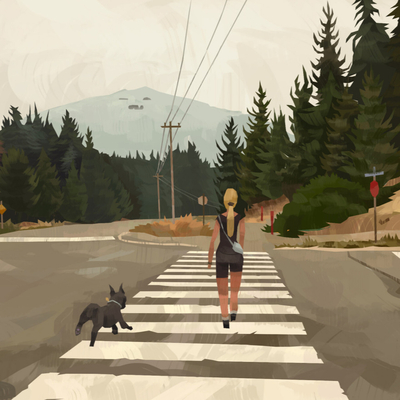  现代装饰画 风景画 简约画贴图 