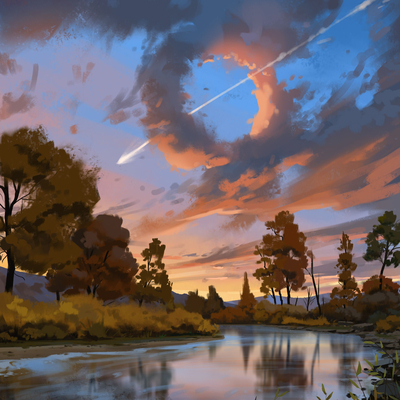  风景装饰画贴图 