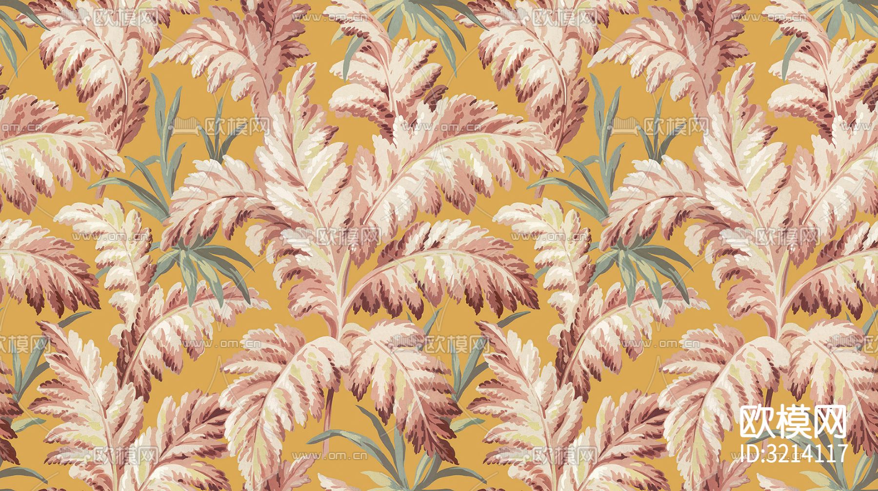 黄色花艺壁纸墙布下载