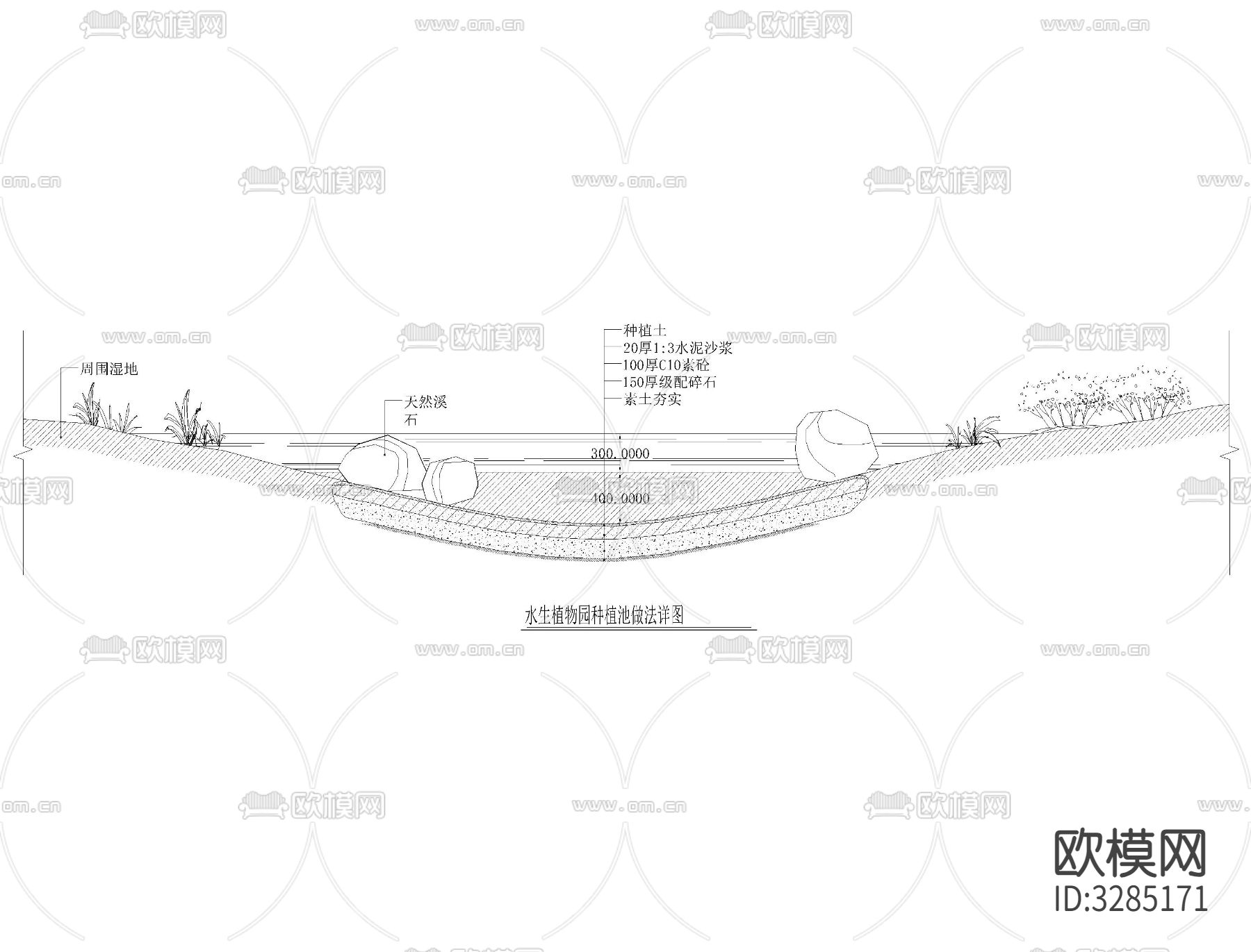 种植池cad大样图下载（渲染图1）