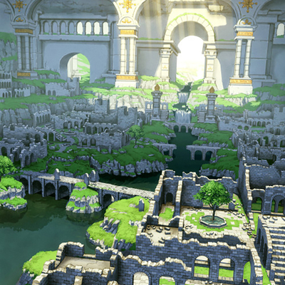  建筑装饰画 卡通画贴图 