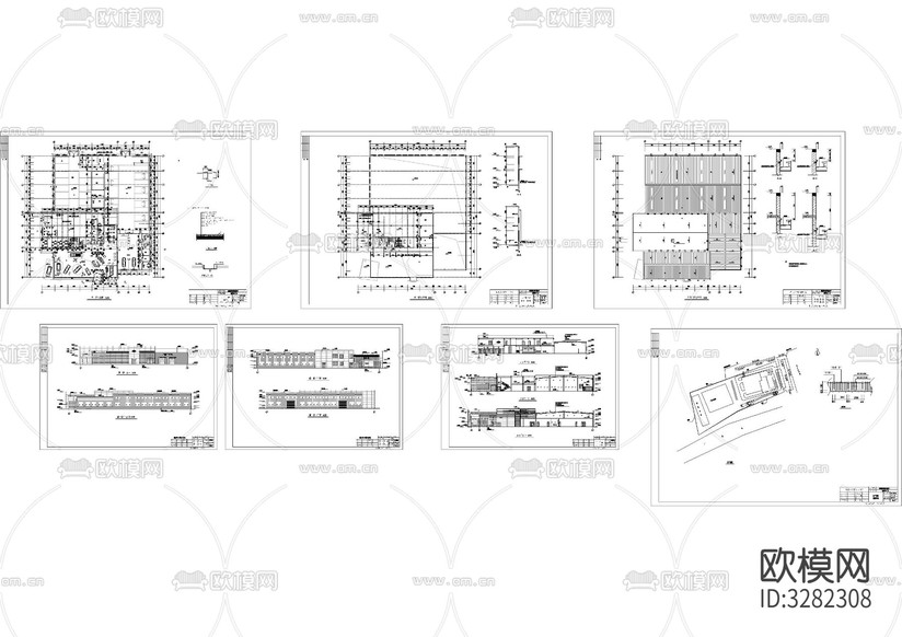 福特4S店展廳建筑cad施工圖下載(渲染圖4)