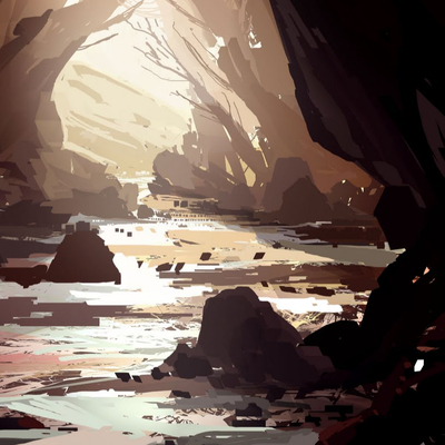  卡通游戏 风景装饰画贴图 