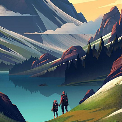  现代装饰画 卡通画 风景画贴图 