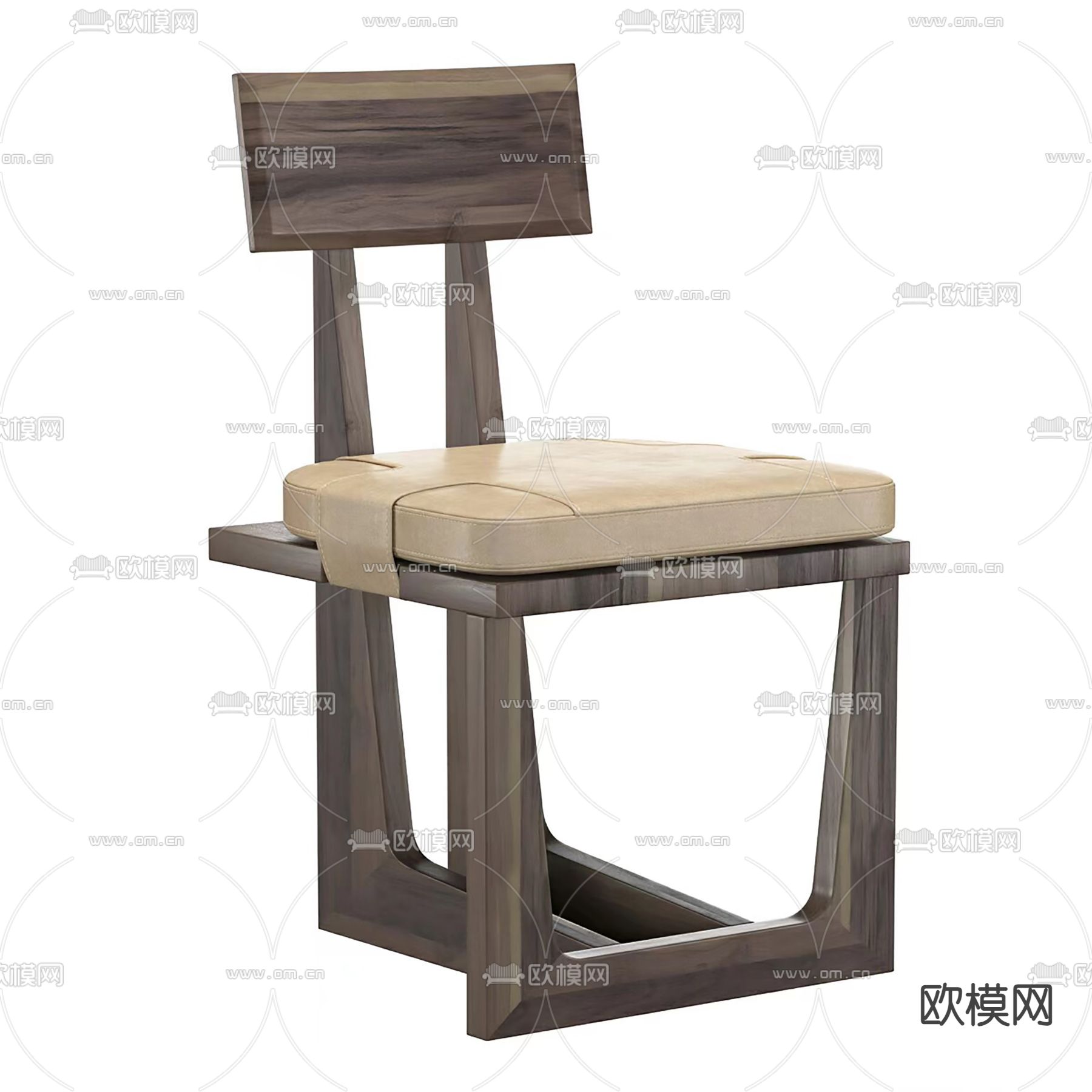 侘寂椅子 餐椅3d模型下载（渲染图2）