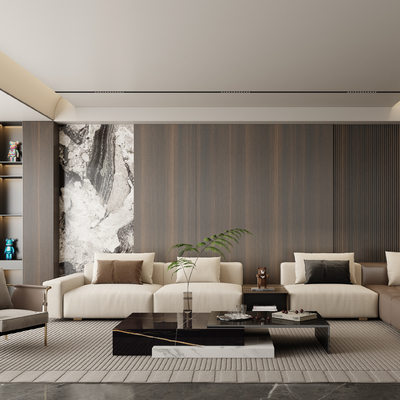  Minotti客厅 组合沙发su模型 