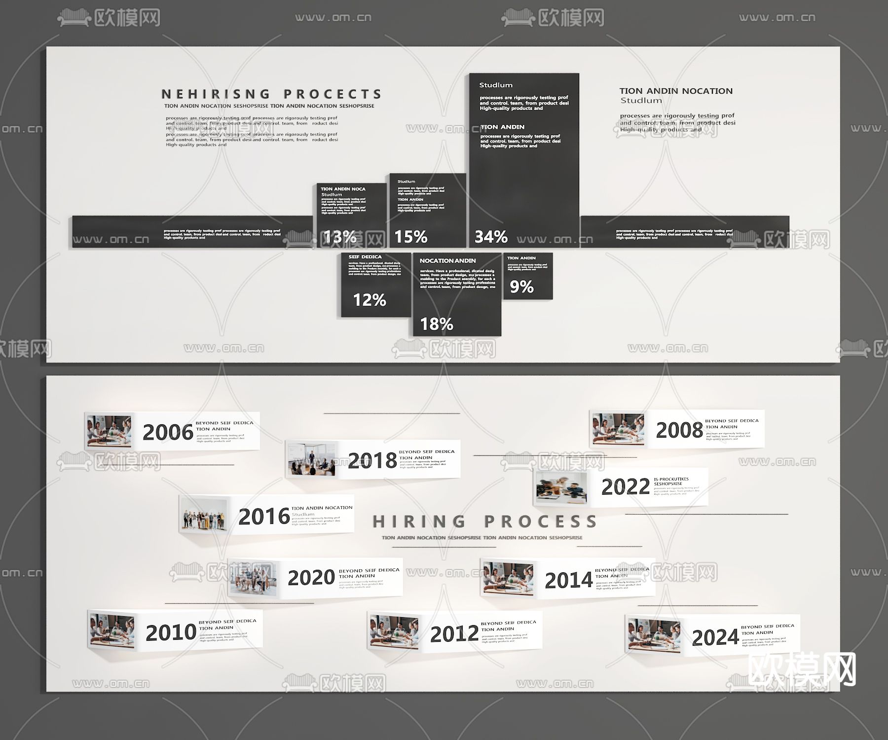 文化墙 企业墙 宣传栏su模型下载