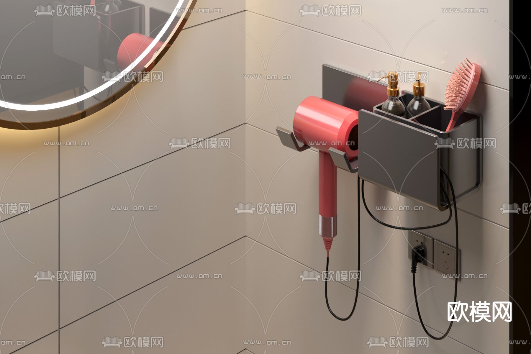 挂式吹风机 3d模型下载