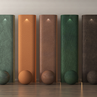  现代皮革软包su模型 