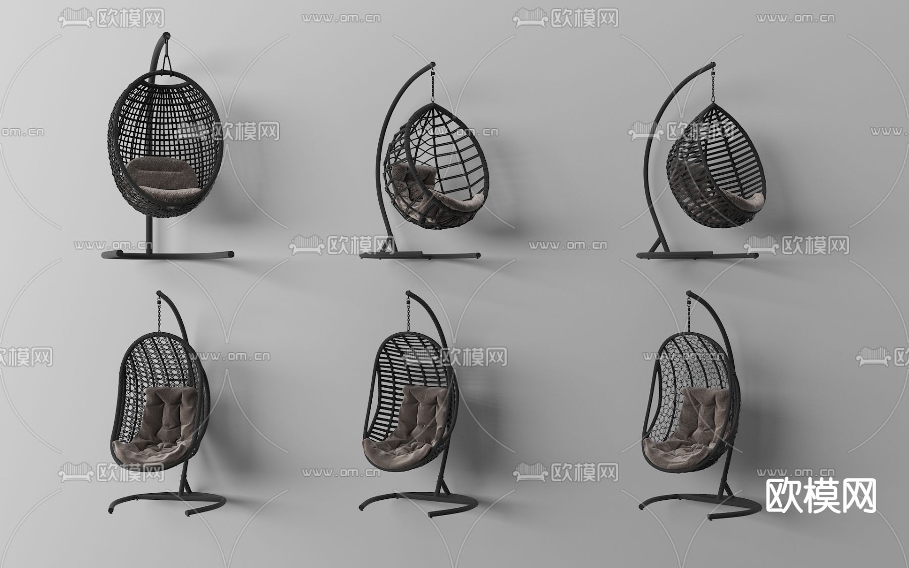 现代摇篮椅 秋千椅3d模型下载