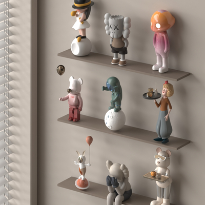  公仔雕塑摆件 卡通摆件su模型 