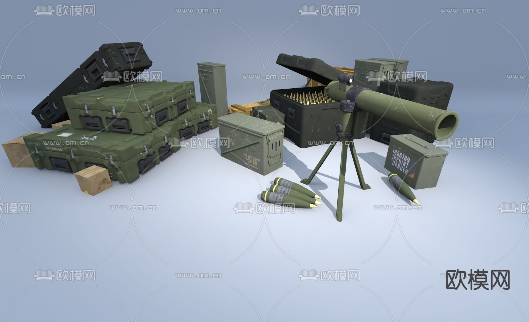 工业风 军事器材3d模型下载