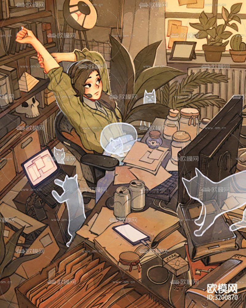 卡通游戏 人物装饰画贴图下载