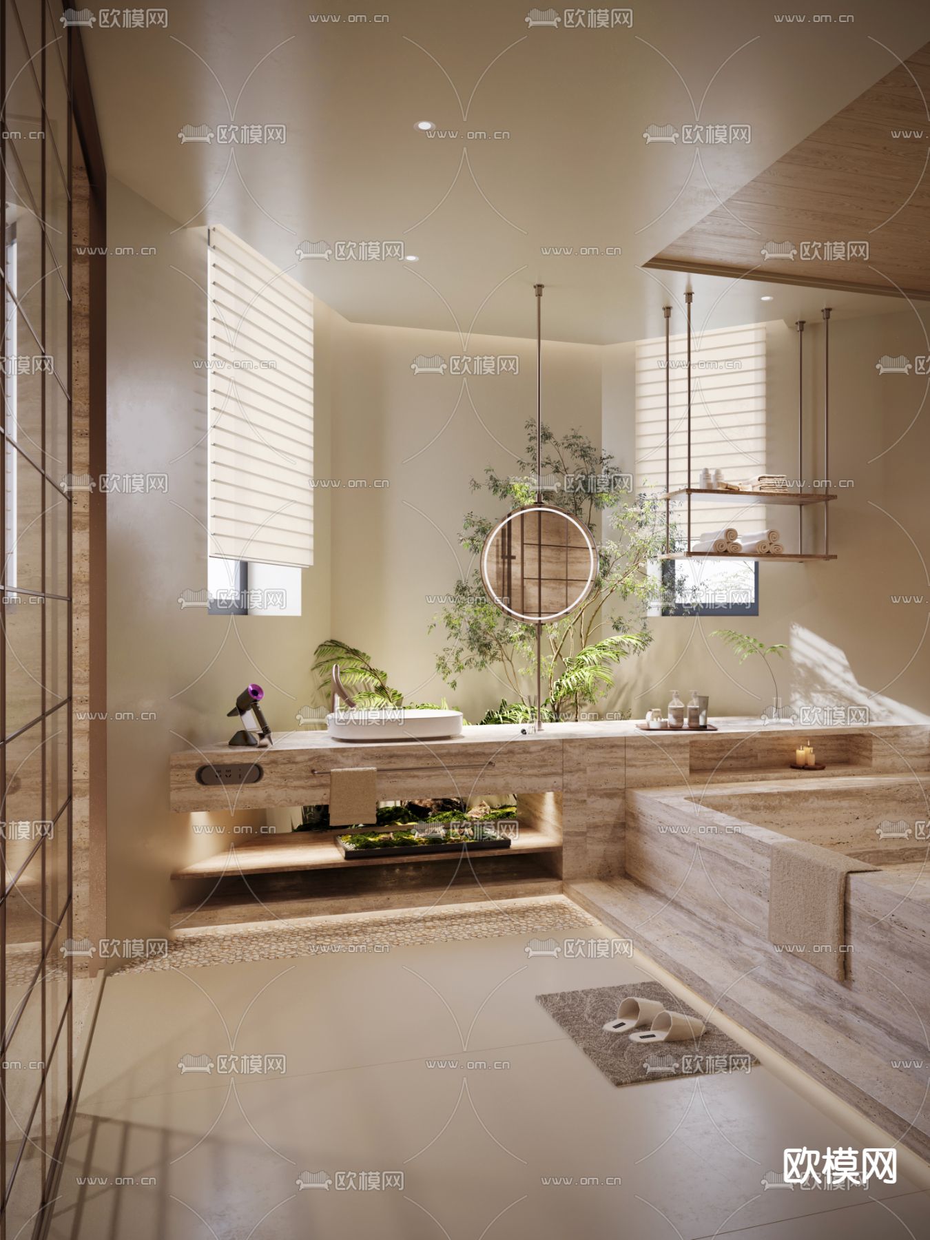 别墅卫生间 浴室 洗手间3d模型下载