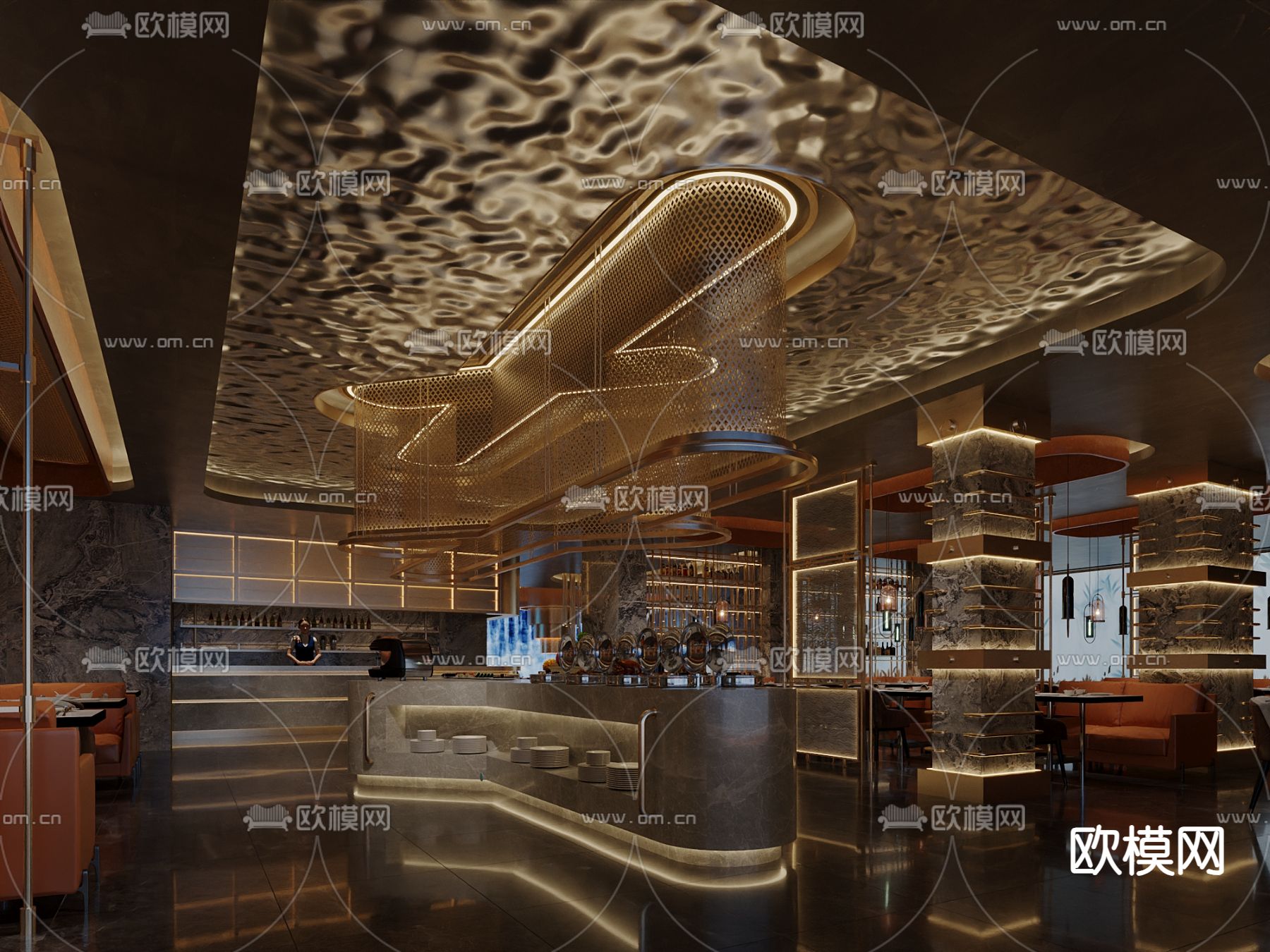 SPA洗浴中心su模型下载（渲染图5）