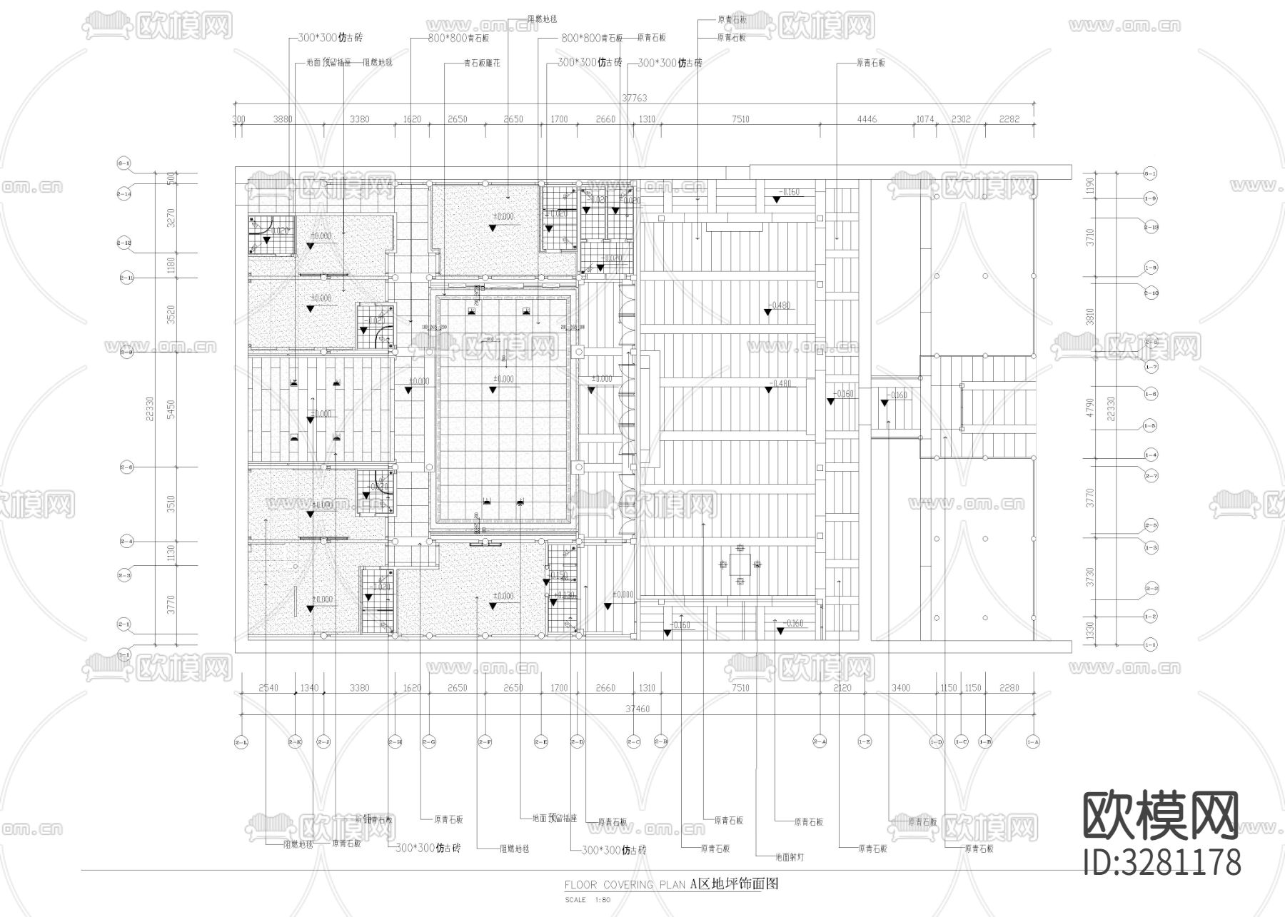 2010㎡民宿客栈 酒店cad施工图下载（渲染图2）