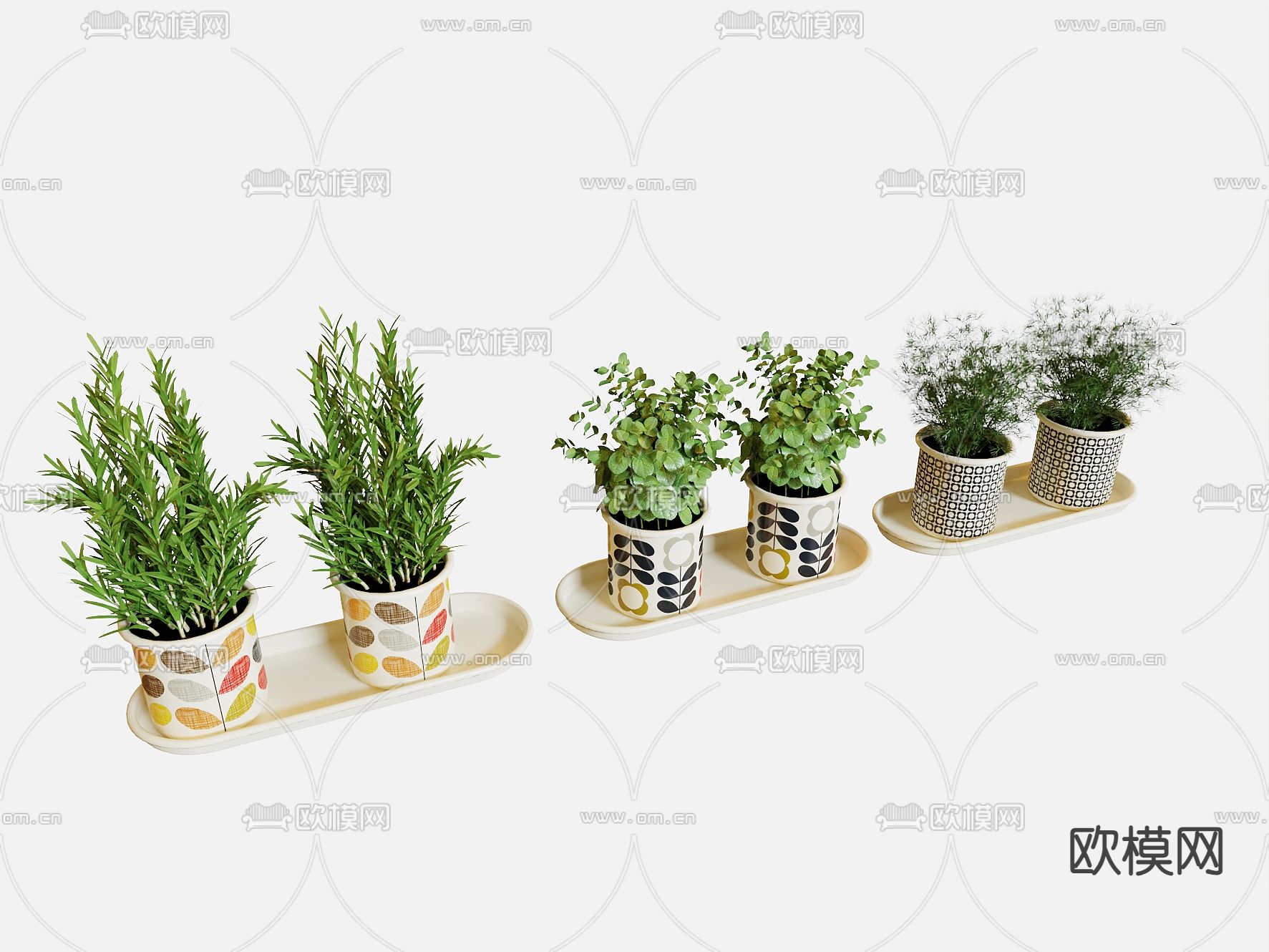 绿植 盆栽3d模型下载