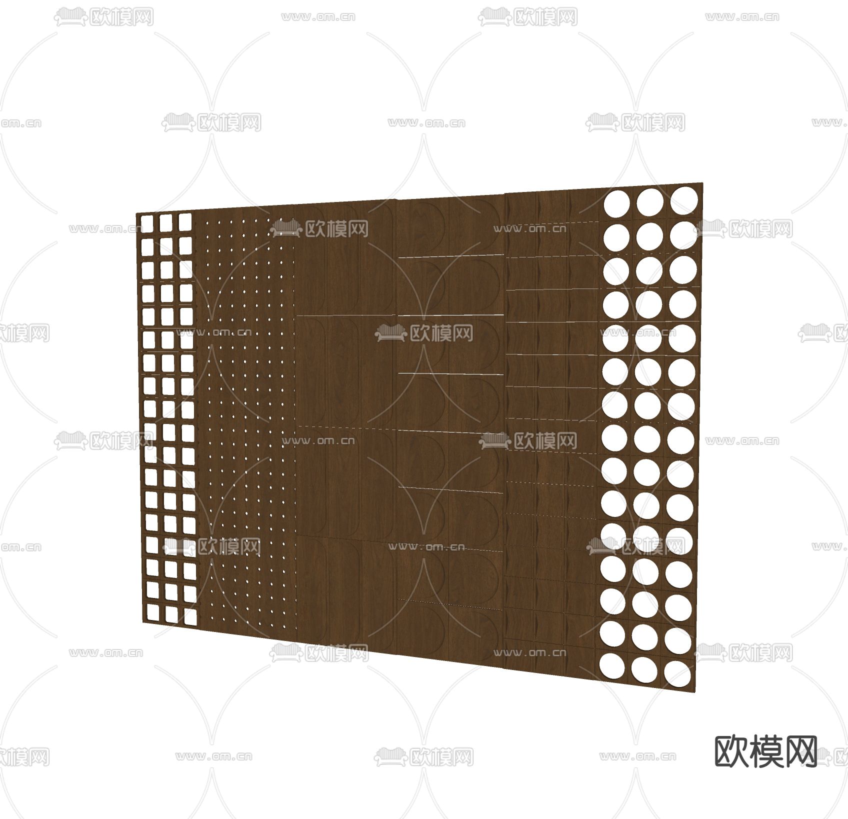 侘寂背景墙 装饰墙 造型墙su模型下载（渲染图1）