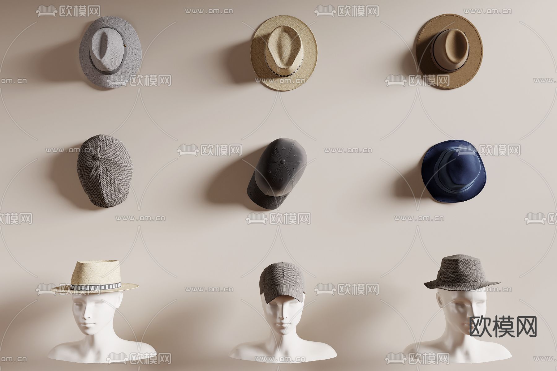 帽子 遮阳帽 礼帽3d模型下载