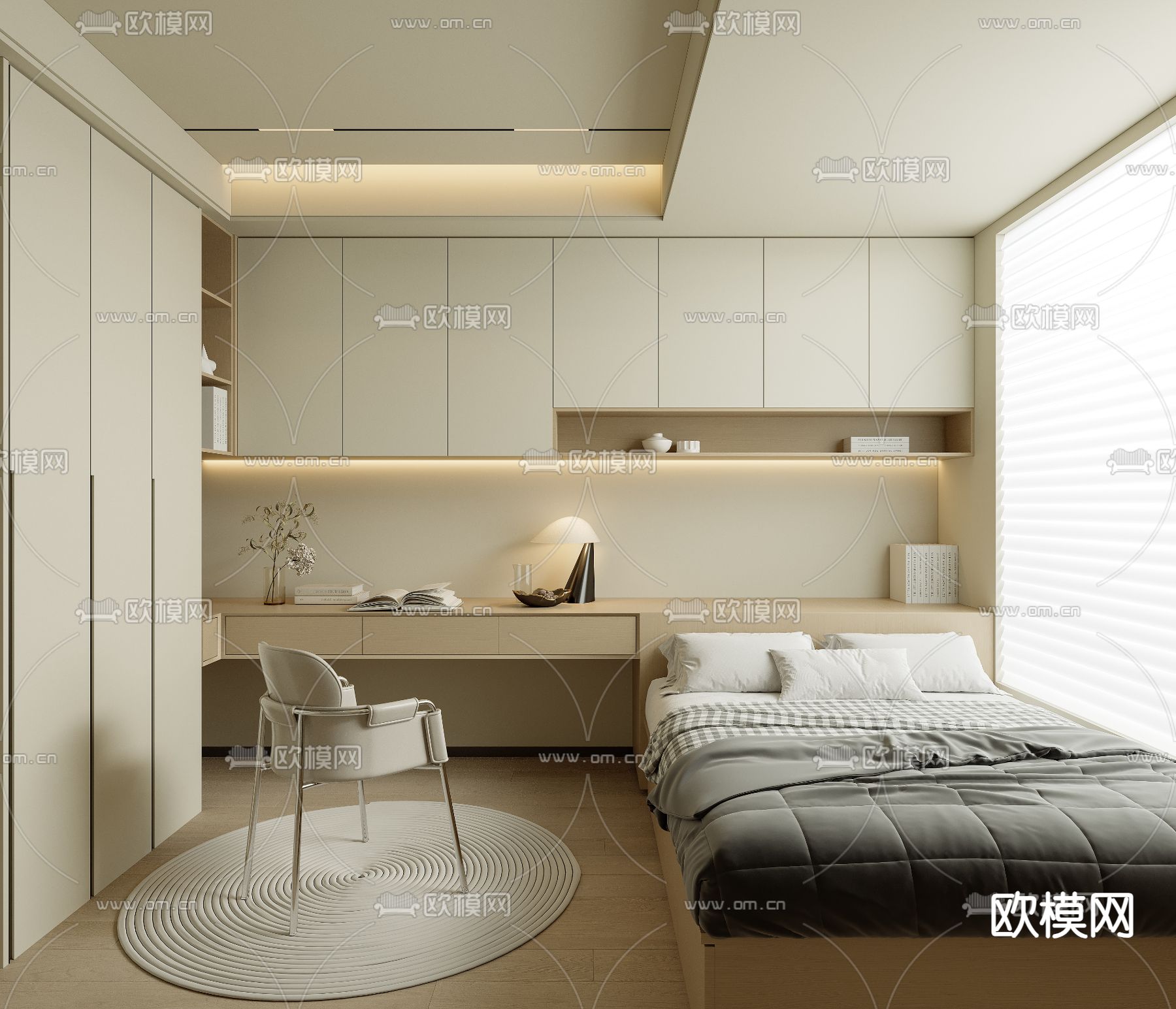 榻榻米卧室 次卧3d模型下载