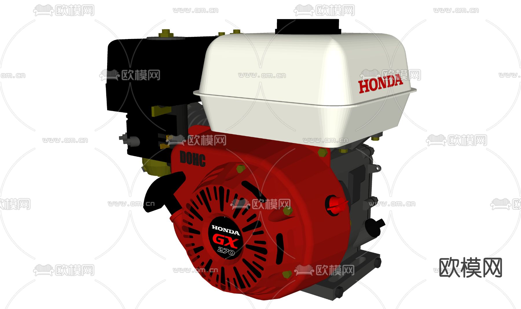 交通配件 发动机 农机引擎su模型下载（渲染图2）
