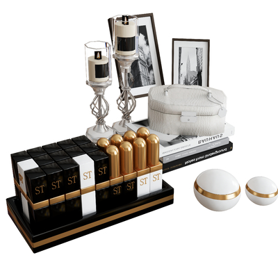  化妆品 口红面霜 化妆盒子su模型 