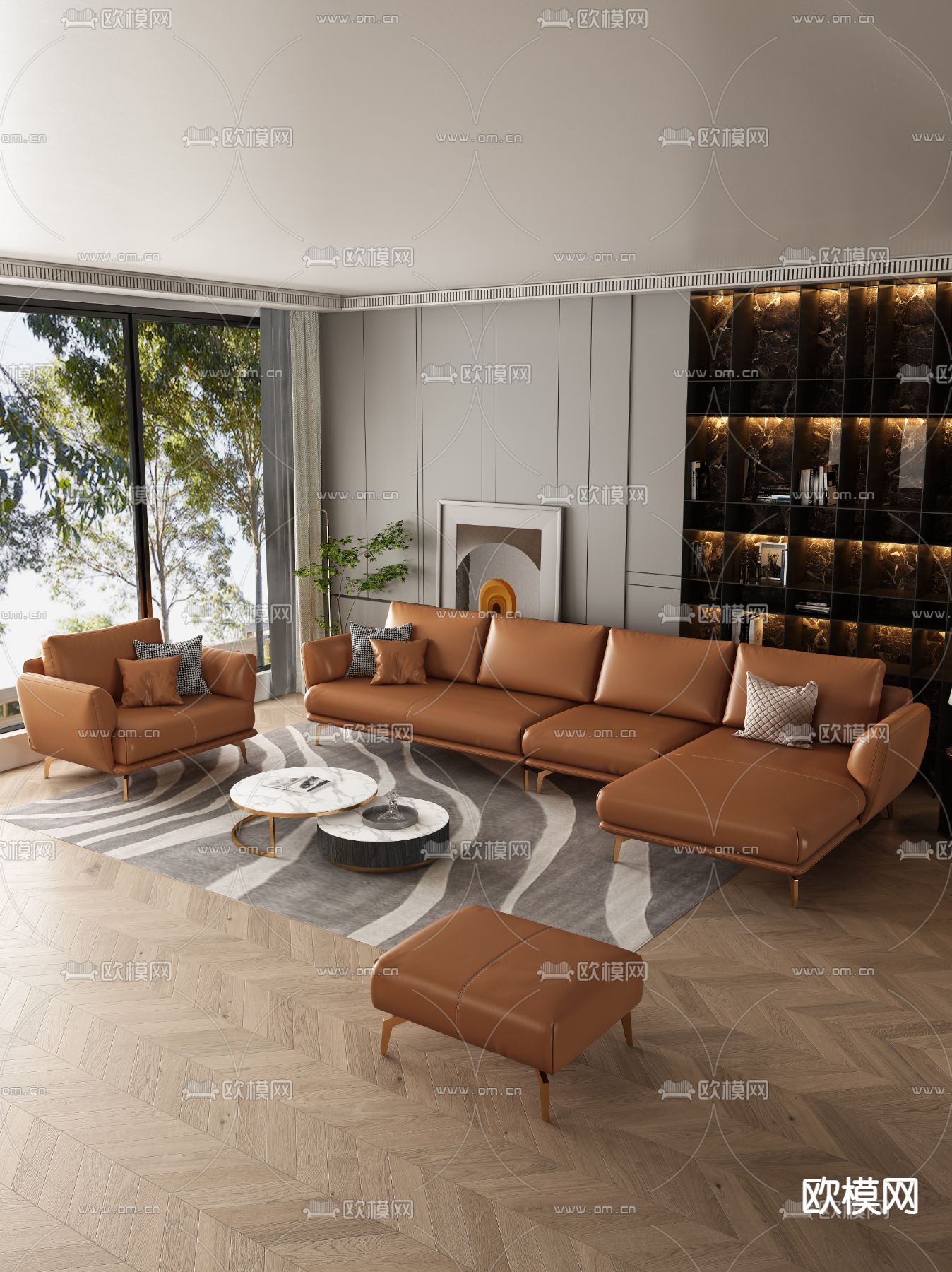 组合沙发3d模型下载