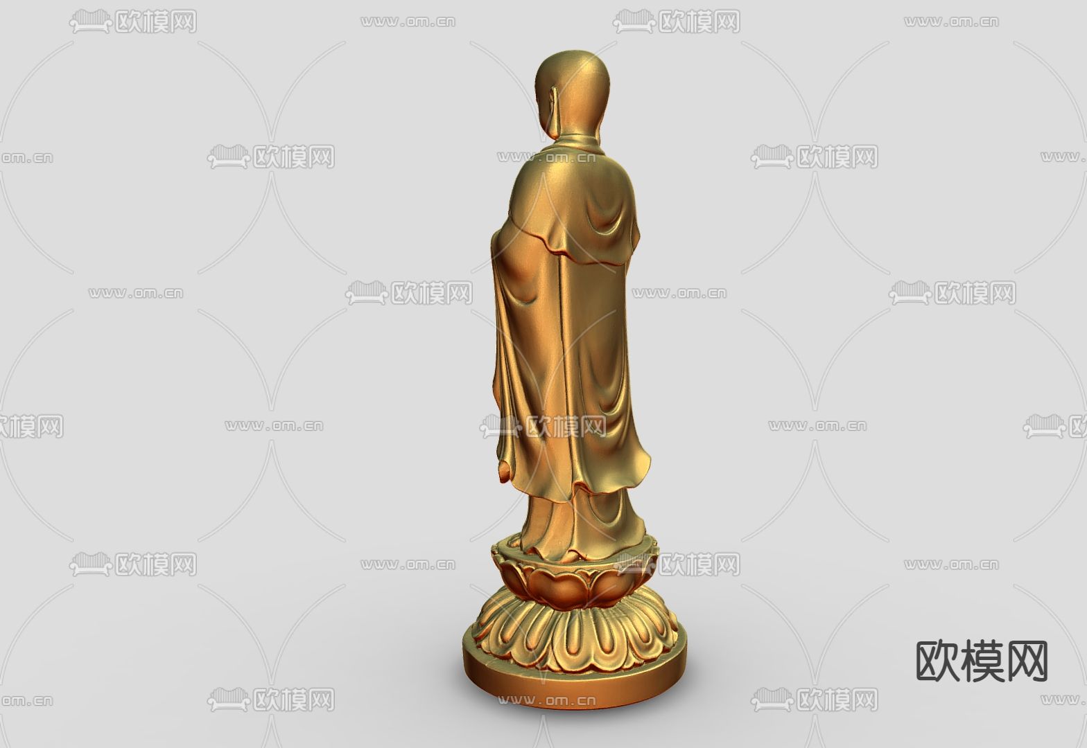 中式佛像雕塑 佛祖摆件 中式宗教摆件su模型下载（渲染图2）