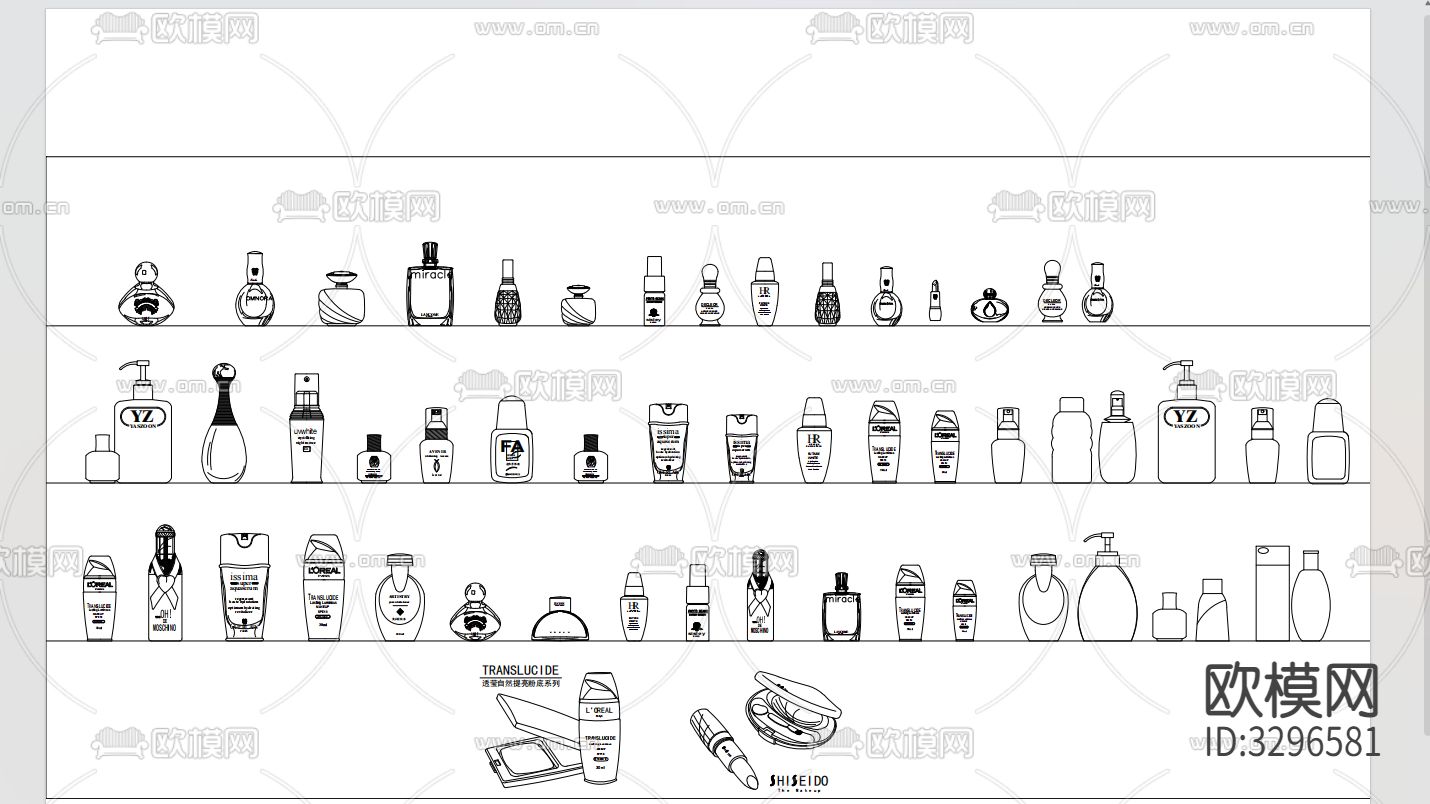 化妆品cad图库下载
