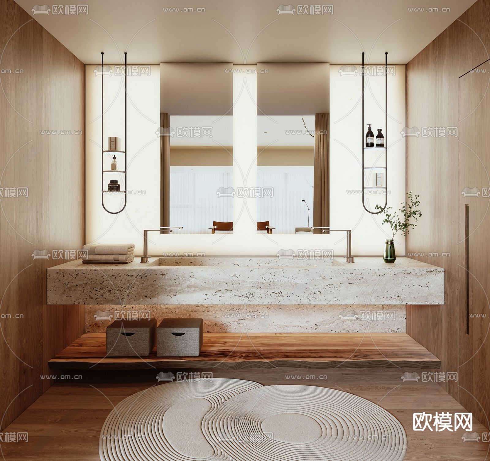 民宿洗手间 卫生间3d模型下载