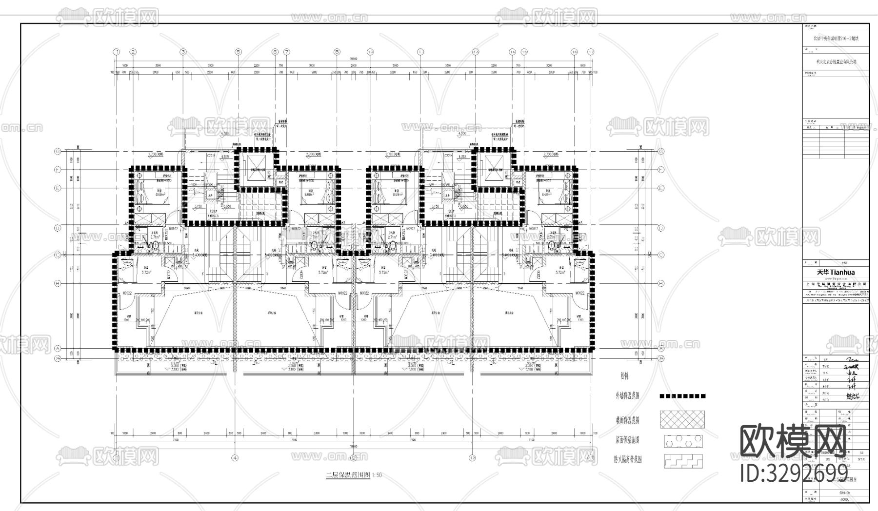 小区地块绿色建筑cad施工图下载（渲染图5）