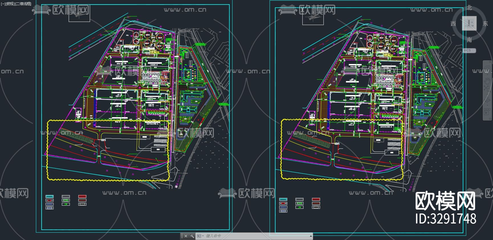 硅材料科技有限公司规划cad平面图下载（渲染图1）