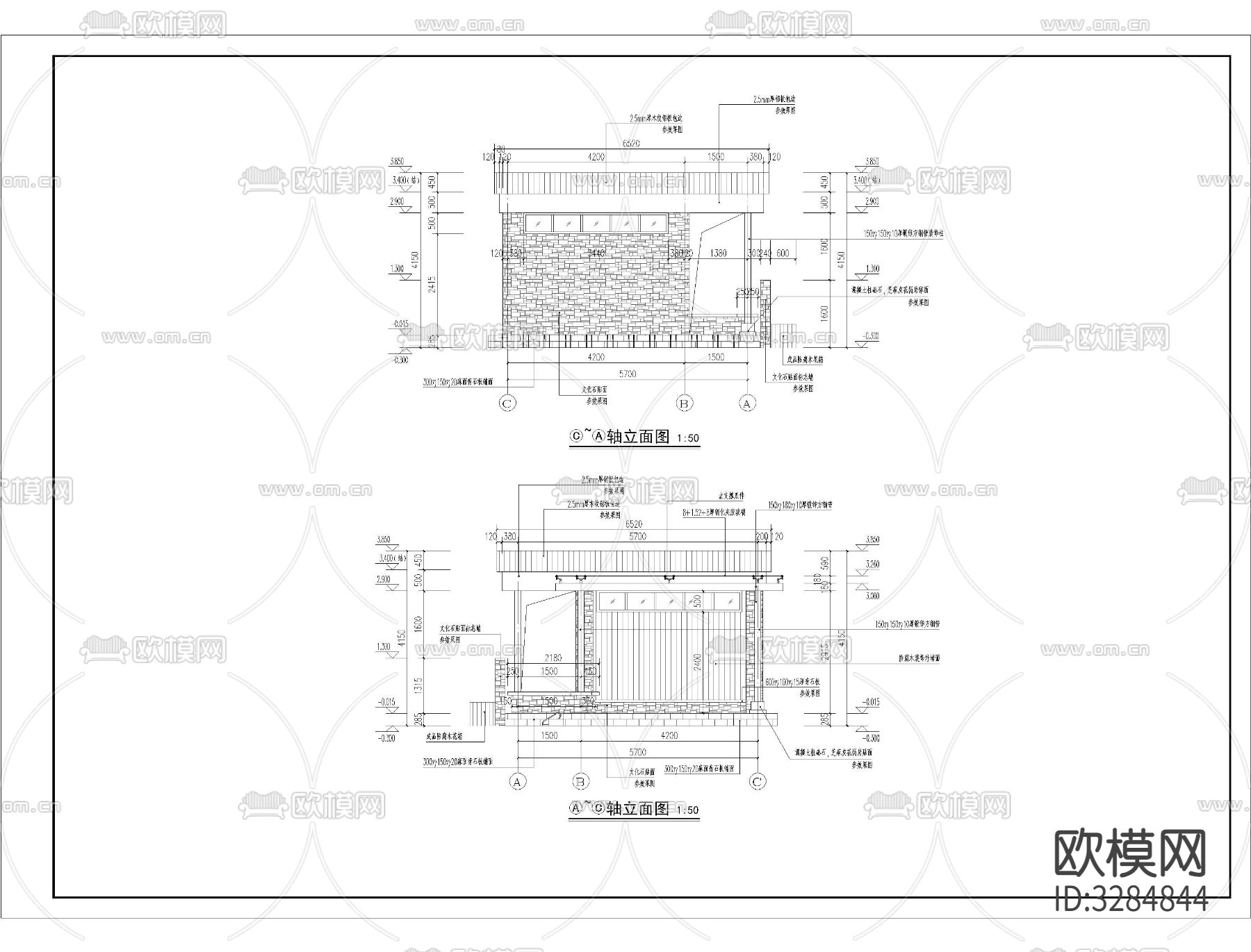 骑行驿站CAD平面图下载（渲染图7）