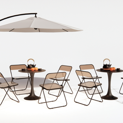  折叠椅 户外桌椅 露营桌椅su模型 