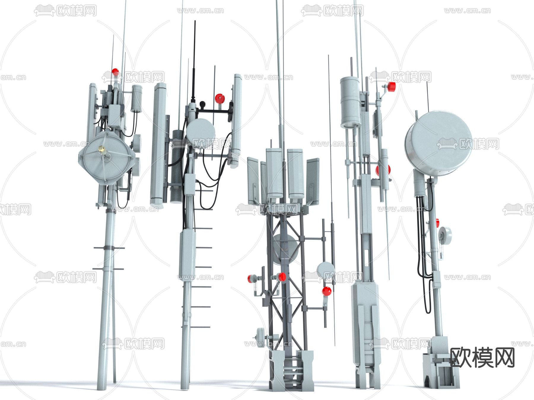 天线 信号塔 通讯塔3d模型下载