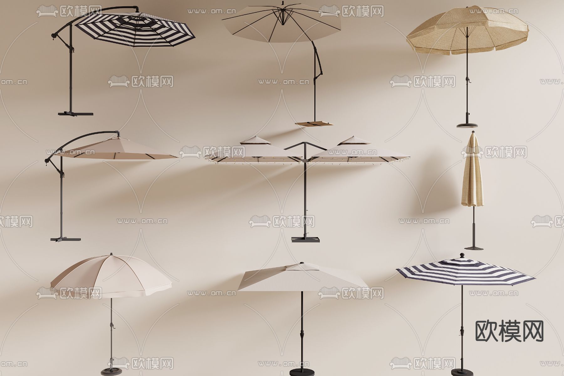 遮阳伞 遮阳棚 折叠伞3d模型下载